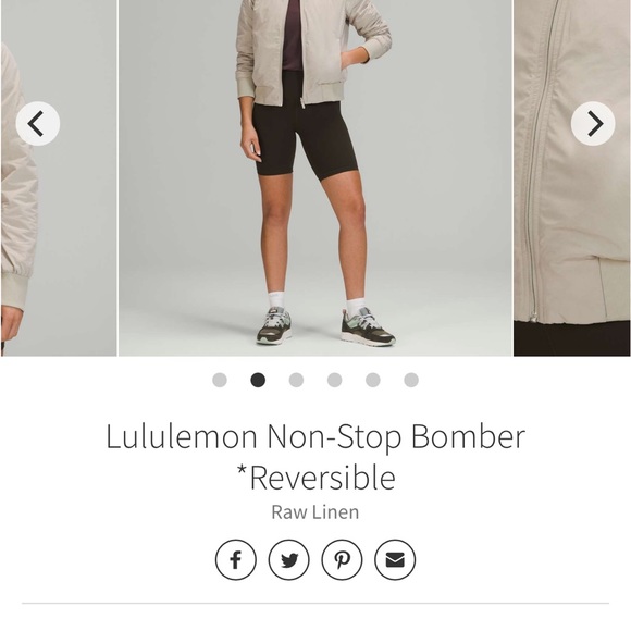 Lululemon Non-Stop Cotton Bomber Jacket reversible, never worn - Picture 7 of 7
